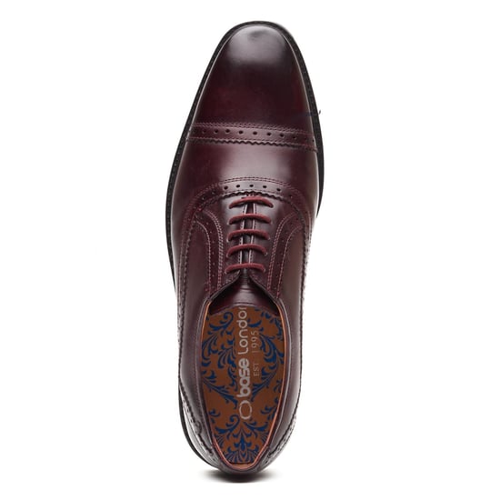 Base London Ascot Oxford Leder Herren Bordo Oxford Schuhe - Image 4