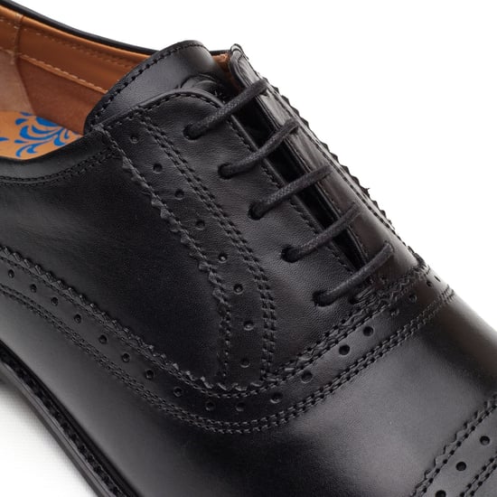 Base London Ascot Oxford-Leder Herrenschuhe in Schwarz - Image 6