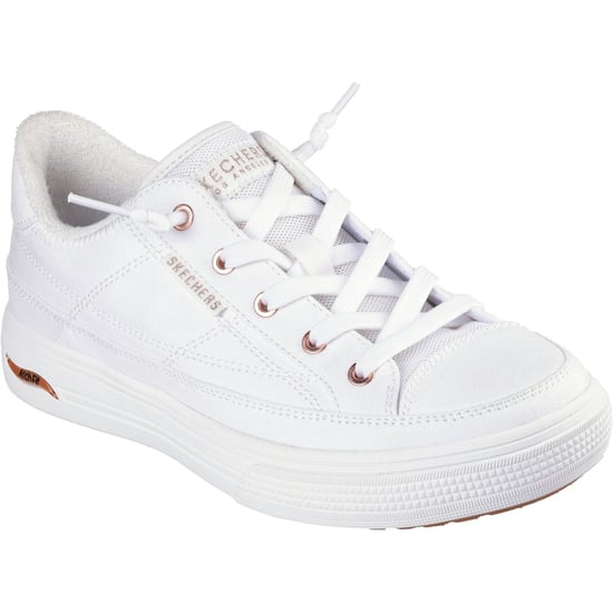 Skechers Arch Fit Arcade - Meet Ya There Textil Damen Weiße Sneaker - Image 1