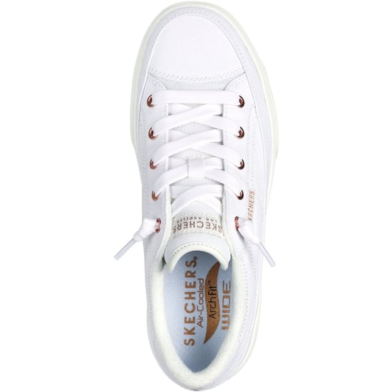 Skechers Arch Fit Arcade - Meet Ya There Textil Damen Weiße Sneaker - Image 3