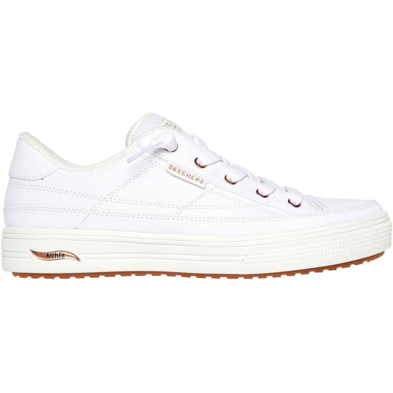 Skechers Arch Fit Arcade - Meet Ya There Textil Damen Weiße Sneaker - Image 5