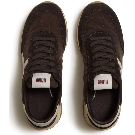 Fitflop Retro-Q FF Nylon Damen Sneaker Schokoladenbraun/Paris Beige - Image 3