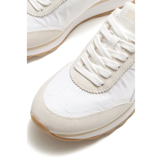 Fitflop Retro-Q FF Nylon Damen Urban White Mix Sneakers - Image 5
