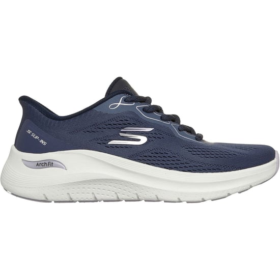 Skechers Arch Fit 2.0 Polyester Damen Sneakers in Marineblau - Image 5