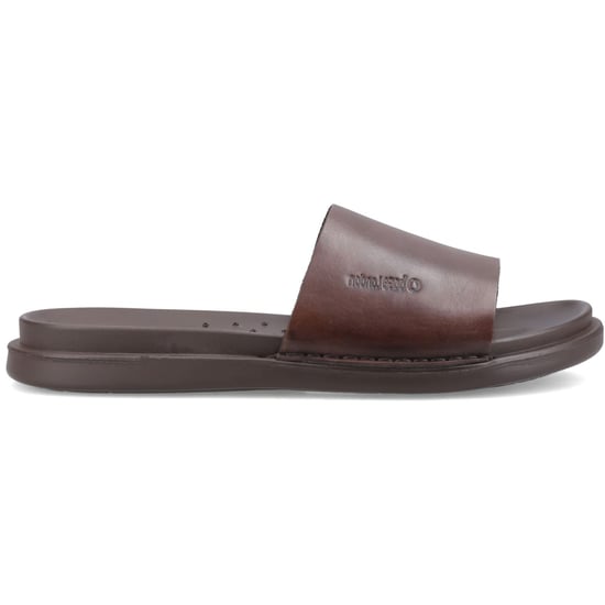 Base London Albany Leder Herren Braune Pantoletten - Image 5