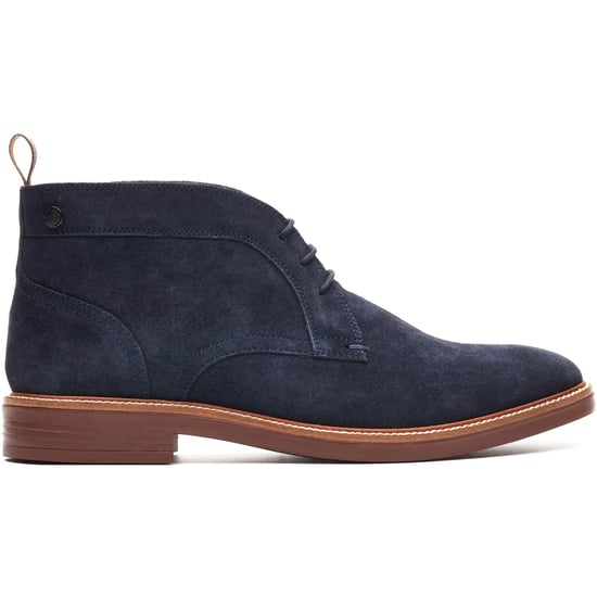 Base London Lincoln Chukka Leder Herren Stiefel Navy - Image 5
