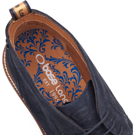 Base London Lincoln Chukka Leder Herren Stiefel Navy - Image 6