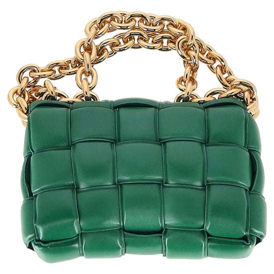 Bottega Veneta Gepolsterte Kassette Schultertasche aus grüner Leder - Image 4