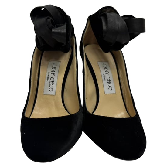 Jimmy Choo Rosana Knöchel-Bindeschuhe aus schwarzem Samt - Image 3