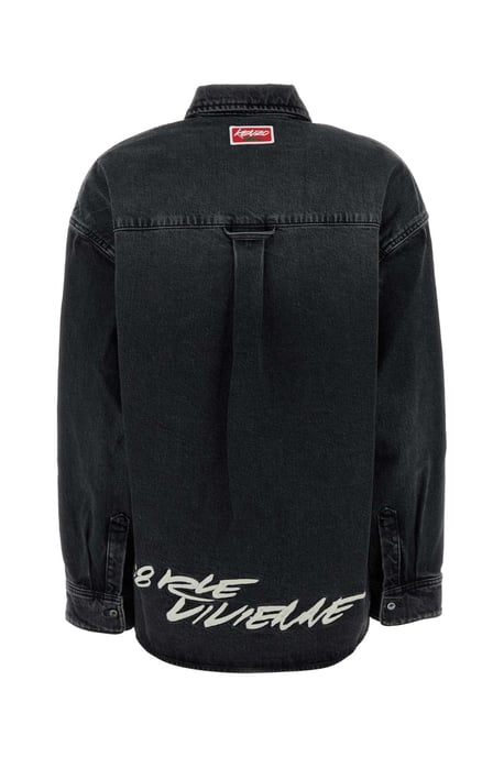 Schwarzes Stretch-Denim-Hemd - Image 2