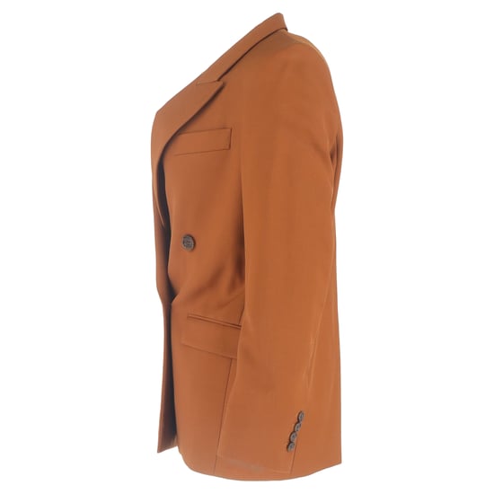 Acne Studios zweireihiger Blazer mit Taschen aus braunem Polyester - Image 2