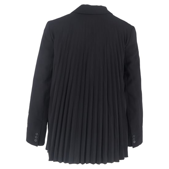 Roter Valentino-Blazer mit doppelreihiger Knopfleiste und Rückenfalten aus schwarzer Wolle - Image 3
