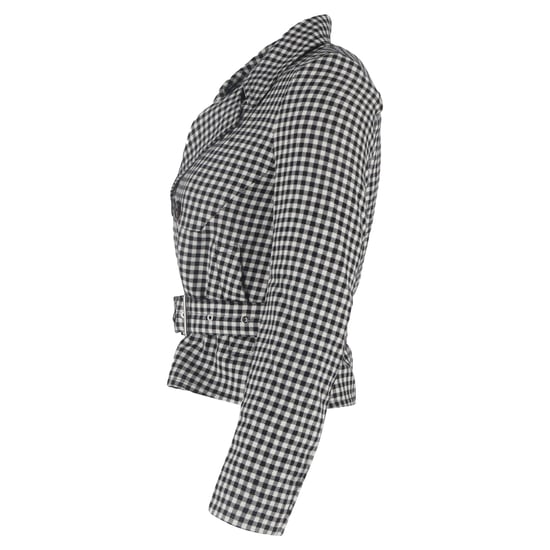 MCQ by Alexander McQueen Gingham Blazer aus schwarz-weißer Baumwolle - Image 2