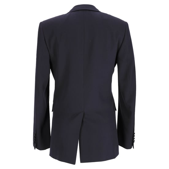 Saint Laurent Einreihiger Blazer aus marineblauer Wolle - Image 3