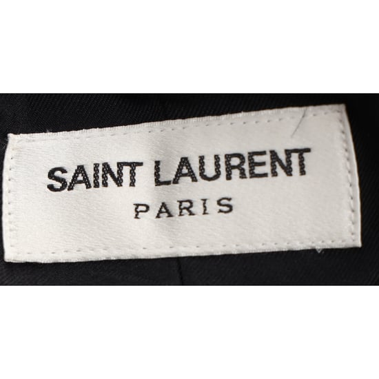 Saint Laurent Einreihiger Blazer aus marineblauer Wolle - Image 4