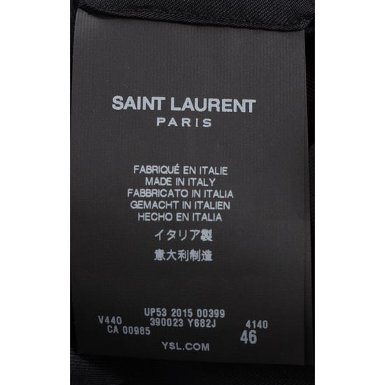 Saint Laurent Einreihiger Blazer aus marineblauer Wolle - Image 5