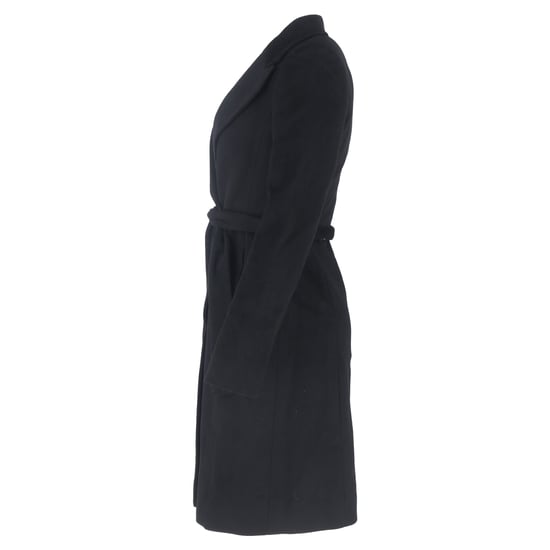 Hugo Boss Gürtelmantel aus schwarzer Wolle - Image 2