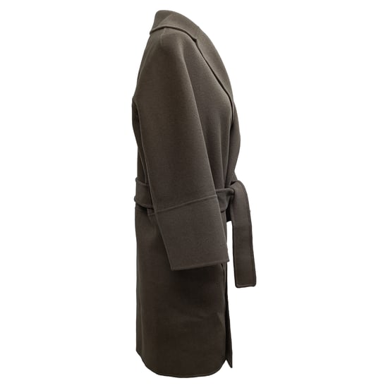 'S Max Mara Gürtelmantel aus brauner Schurwolle - Image 4