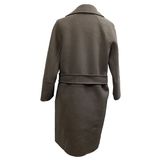 'S Max Mara Gürtelmantel aus brauner Schurwolle - Image 5
