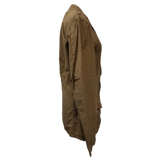 Bottega Veneta einreihiger Blazer mit Ziernähten aus brauner Baumwolle - Image 2