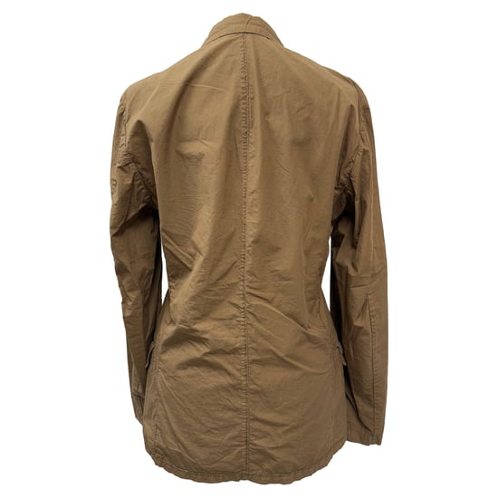 Bottega Veneta einreihiger Blazer mit Ziernähten aus brauner Baumwolle - Image 3