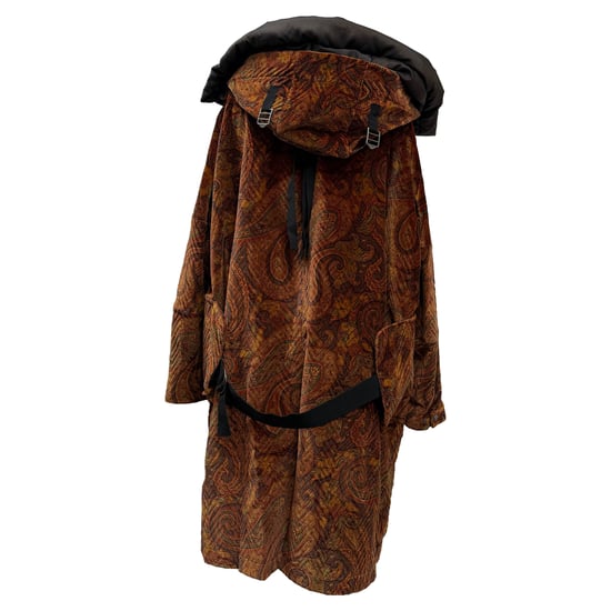 Etro Kapuzenmantel mit Paisley-Print aus mehrfarbigem Samt - Image 4