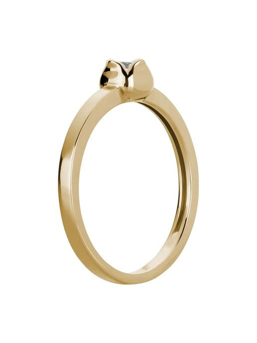 Lyomi Ring 585/- Gelbgold 1 synth. Diam. 0,10 ct. - Image 2