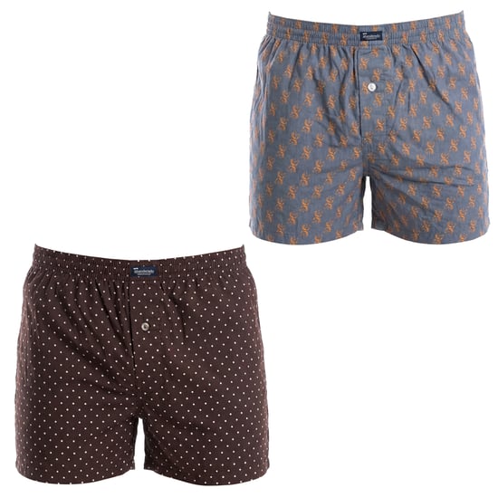 Packung mit 2 essentiellen Baumwoll-Boxershorts für Männer mit elastischem Bund A0100 - Image 1