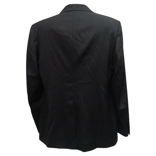 Herr P. Einreihiger Blazer mit Taschen aus schwarzer Wolle - Image 2