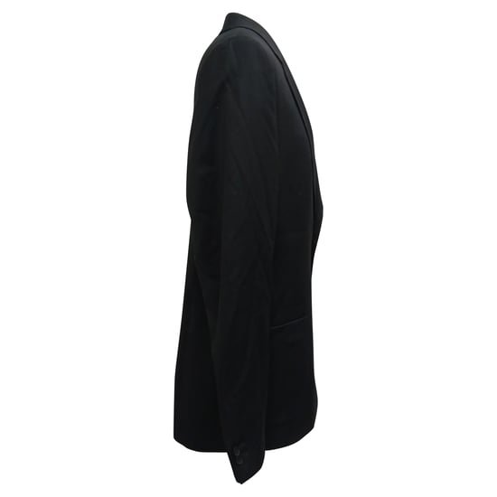 Herr P. Einreihiger Blazer mit Taschen aus schwarzer Wolle - Image 3