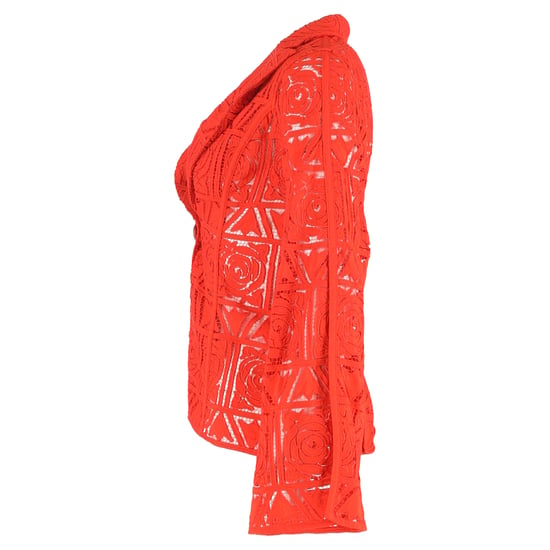 Cult Gaia Carlotta Blazer mit floraler Spitze aus orangefarbener Viskose - Image 2
