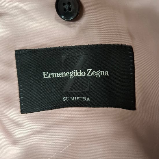 Ermenegildo Zegna gestreiftes, einreihiges Blazer- und Hosen-Set aus marineblauer Wolle - Image 6