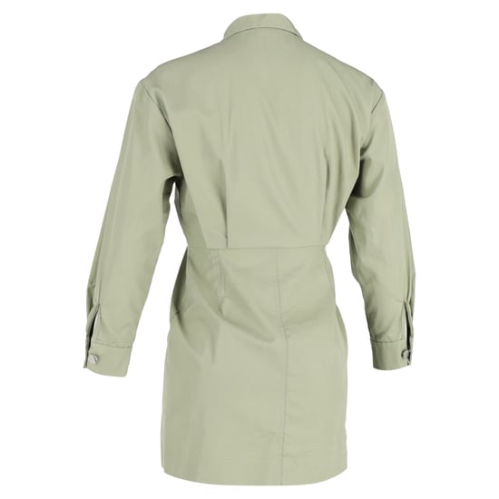 Sandro Liana Mini-Hemdkleid aus grüner Baumwolle - Image 3