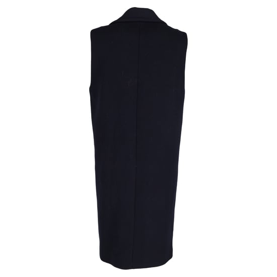 Ärmelloser, zweireihiger Wollmantel von Sandro Paris aus marineblauer Wolle - Image 3
