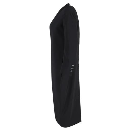 Rick Owens mittellanger Wollmantel aus schwarzer Wolle - Image 2