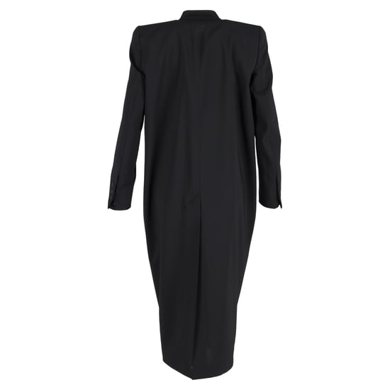 Rick Owens mittellanger Wollmantel aus schwarzer Wolle - Image 3