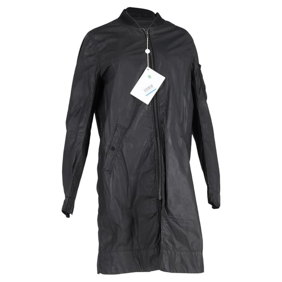 Rick Owens DRKSHDW Lange Jacke mit Reißverschluss aus schwarzem Polyamid - Image 1
