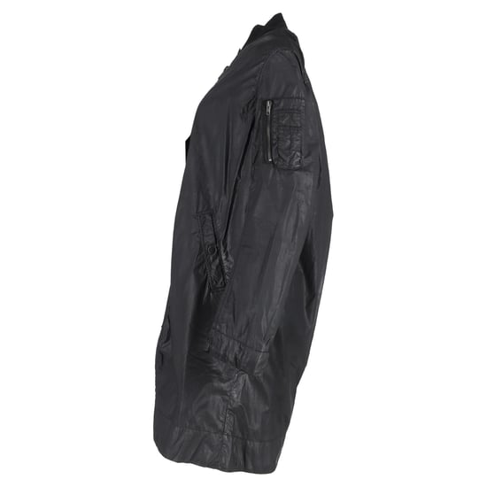 Rick Owens DRKSHDW Lange Jacke mit Reißverschluss aus schwarzem Polyamid - Image 2
