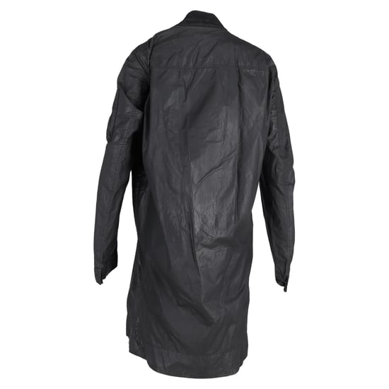 Rick Owens DRKSHDW Lange Jacke mit Reißverschluss aus schwarzem Polyamid - Image 3