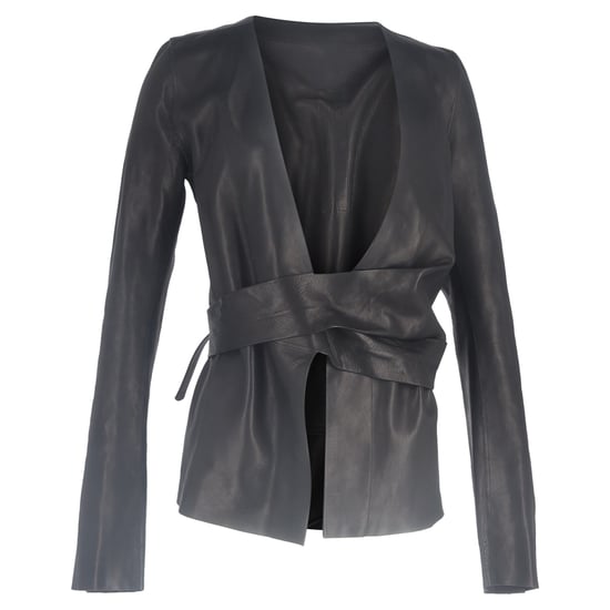 Rick Owens Wickeljacke aus schwarzem Leder - Image 1