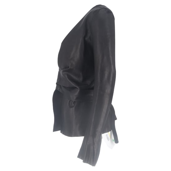 Rick Owens Wickeljacke aus schwarzem Leder - Image 2