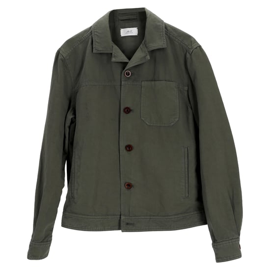Mr P. Camp-Collar Garment-Dyed-Jacke aus grüner Baumwolle - Image 1