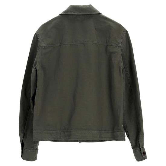 Mr P. Camp-Collar Garment-Dyed-Jacke aus grüner Baumwolle - Image 2