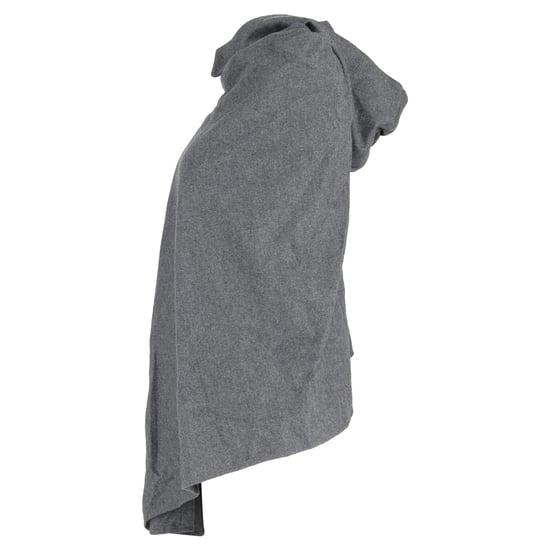 Yohji Yamamoto Kapuzenponcho-Umhang aus grauer Wolle - Image 2