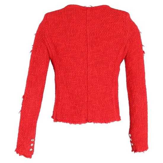 Iro Agnette Jacke im Used‑Look aus Tweed - Bordeaux - Image 3
