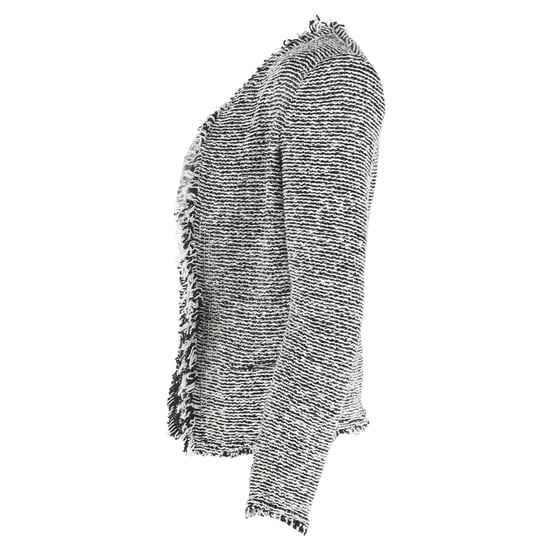 Iro Azure Tweed Blazer mit offenem Schnitt in Schwarz und Weiß (Baumwolle) - Image 2