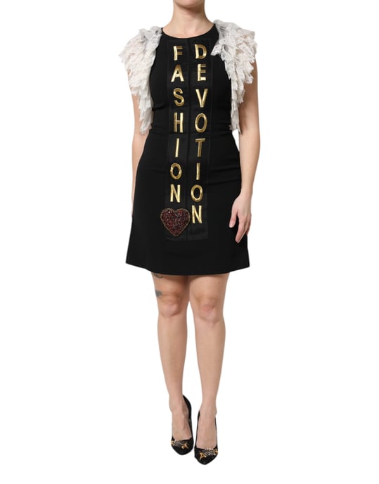 Spitzen-Minikleid mit gesticktem Herzen - Image 2