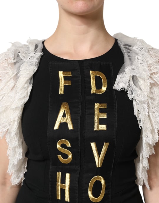 Spitzen-Minikleid mit gesticktem Herzen - Image 5