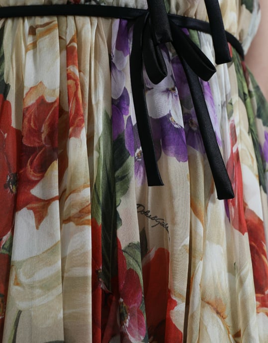 Blumenmuster Seiden-Minikleid - Image 4