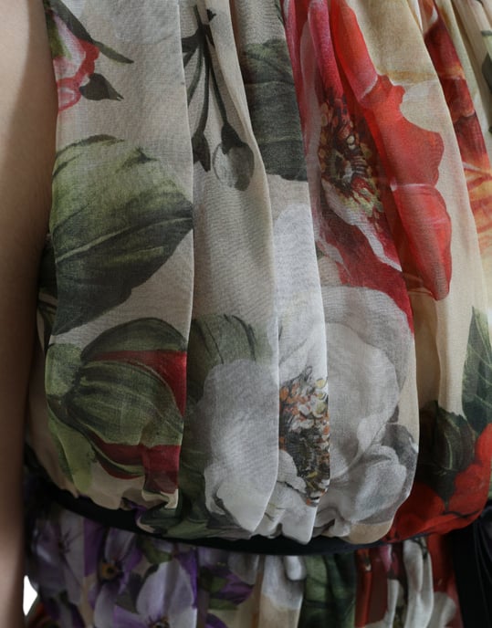 Blumenmuster Seiden-Minikleid - Image 5